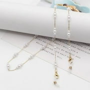 Relax love Eyeglass Chains for Women Artificial Pearl Glasses Chain Cord Hanging Neck Eye Glasses String Holder Anti-Lost Sunglasses Strap Holder Hanging Neck Mask Chain Retainer for Glasses Mask